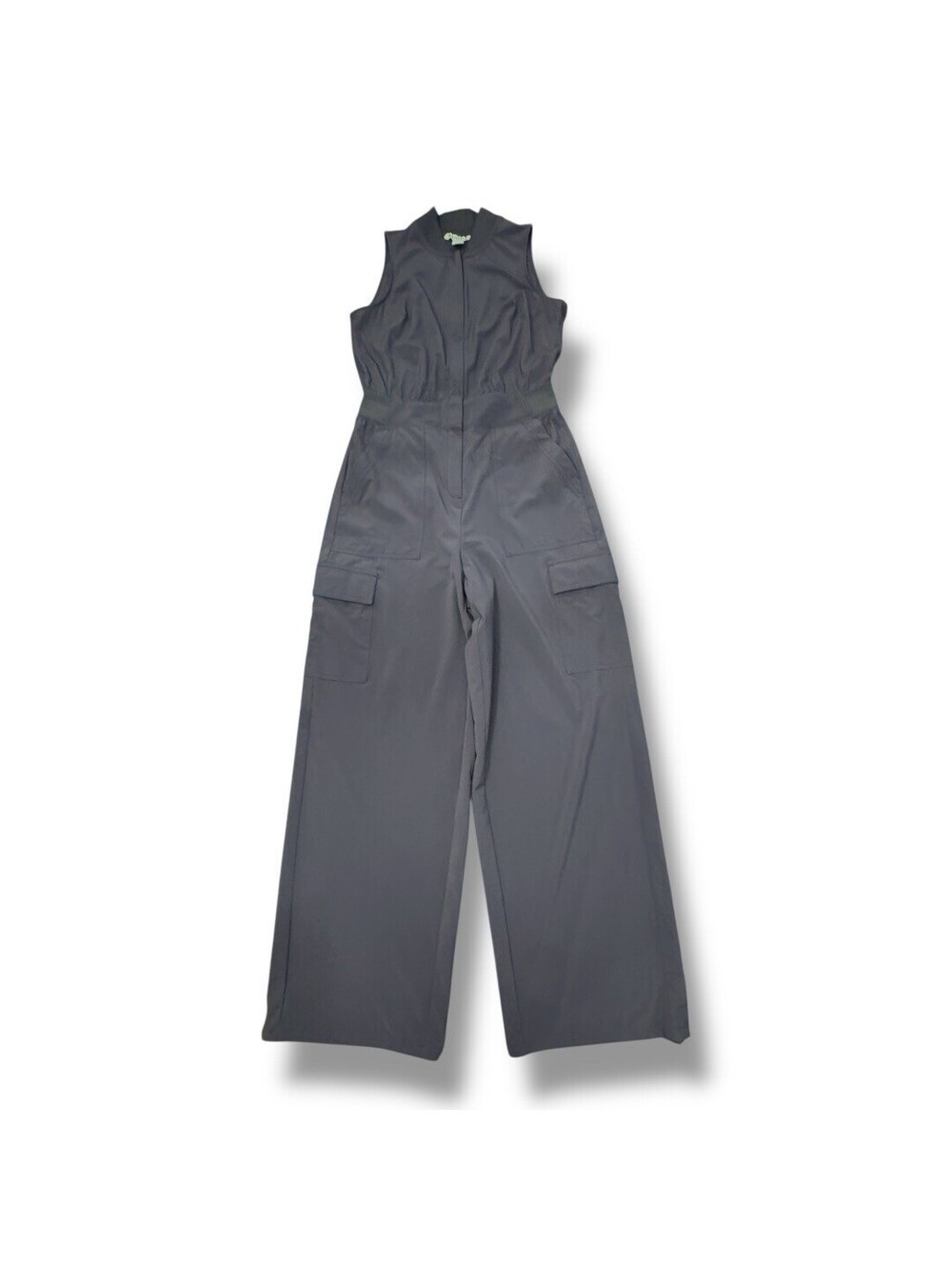 Athleta Brooklyn Utility Jumpsuit Grey Shale 824834 Athleisure Women’s Size 2